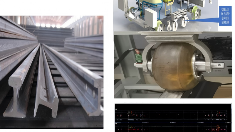 Double track inspection vehicle base metal weld detection