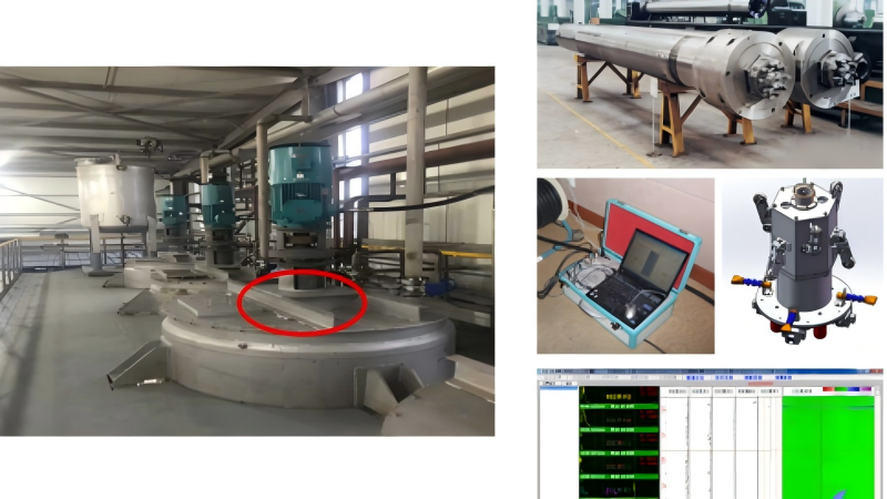 Multi channel internal inspection of crystal kettle