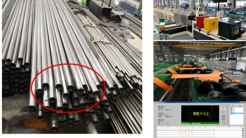 Seamless steel pipe automatic detection system (rotating probe)