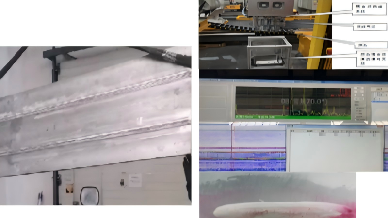 Ultrasonic testing of aluminum alloy welding for locomotive sleeper beams